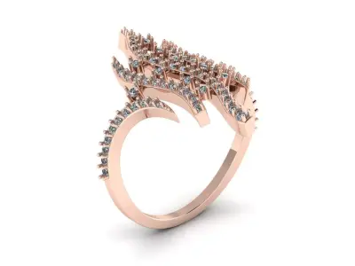 Jewelry Diamond Ring 3D Print Model 3D print model 27