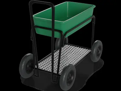 Gardening tools Garden Cart Low-poly 3D model