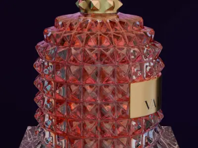 Valentino perfime red 3D model product for Advertising 3D model