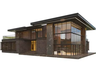 Modern Brick Villa VOL02 3D model