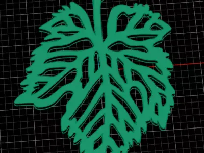 free leaf pendant  Free 3D print model