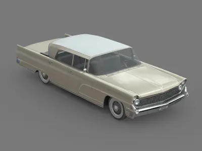 Lincoln Continental Mark IV 1959 Low-poly 3D model