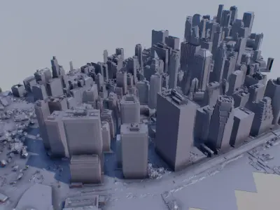 New York Lower Manhattan - ge Free 3D model
