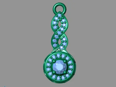 Women Pendants 3DM STL Pendant Renders Details 3D print model 3D print model