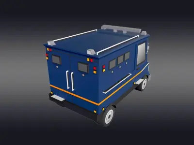 Cartoonish Police Car 3D model