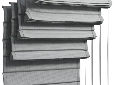 roman curtains lenin set 001 Low-poly 3D model