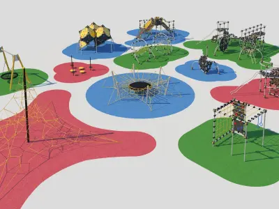 Modern playground 3D model