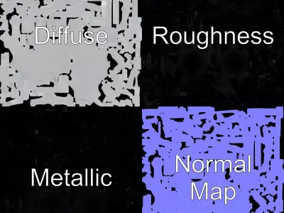 Intricate Neuron Structure model pack Low-poly 3D model