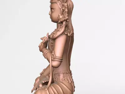 Bodhisattva 3D Model Spiritual Sculpture for CNC and 3D Printing Free 3D print model