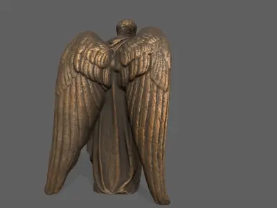 Old Man Statue Low-poly 3D model