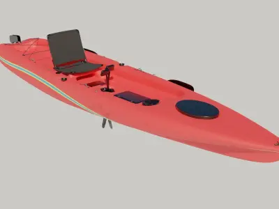 Kayak Low-poly 3D model