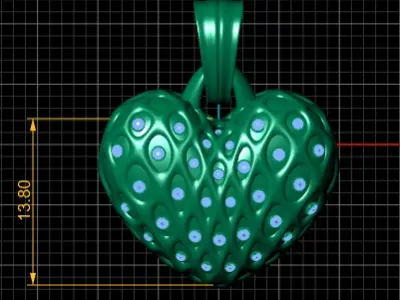 GOLDDEN D PENDANT 3D PRINTABLE MODEL  3D print model