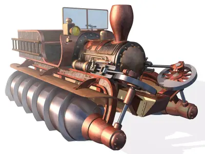 Screw propelled vehicle 3D model