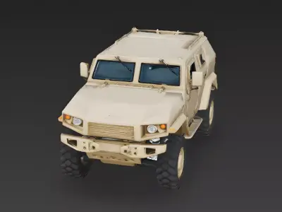 Modern 4x4 Light Tactical Vehicle 3D Model Low-poly 3D model