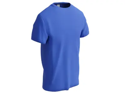 Simple Blue T Shirt 3D model
