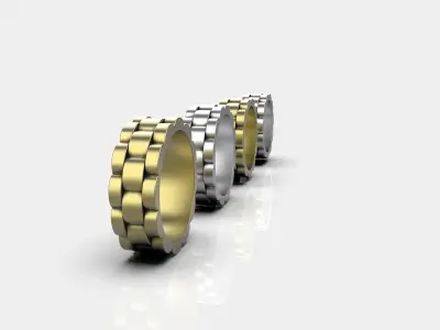 wedding ring 3D print model 9