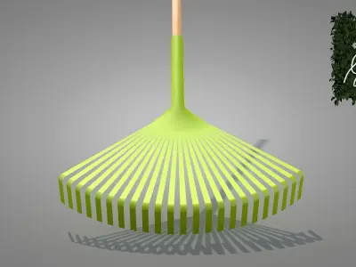 Garden Broom 3D model