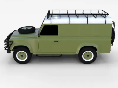 Land Rover Defender 110 Hard Top rev 3D model