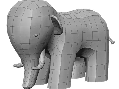 Mammoth Jumbo Nursery Plush 3D model