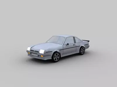 Old Cars With Interior 4 Low-poly 3D model