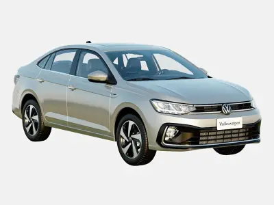 Volkswagen Virtus 2024 Highline Spec Low-poly 3D model