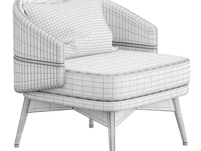 AVE Chairsio Luxury Armchair 3D model