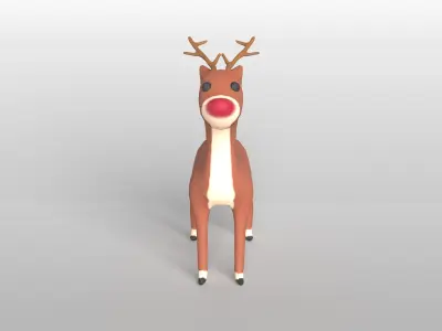 Deer v1 001 Low-poly 3D model