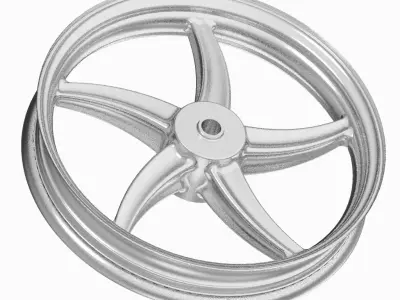 Stylish Motorcycle Wheel Rim 3D print model