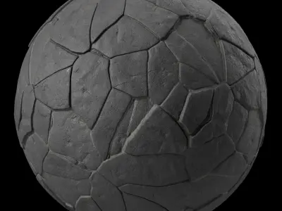 Pavement Materials 74- Brush Rock Stone Sbsar Pbr 4k Seamless Texture