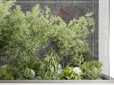 Plants Behind Galss 04 - indoor garden set 400 Low-poly 3D model