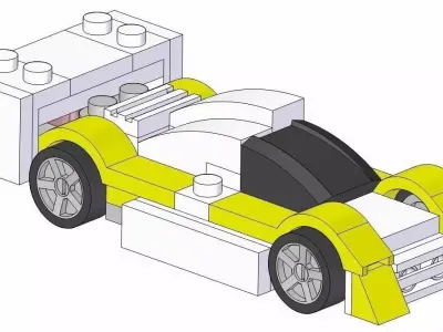 Lego car 8131 model Free 3D model