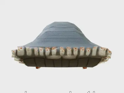 Alien Creature with Tentacles and Insect Eyes 3D Model Low-poly 3D model