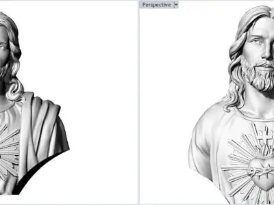 Jesus Bust Head 3D print model