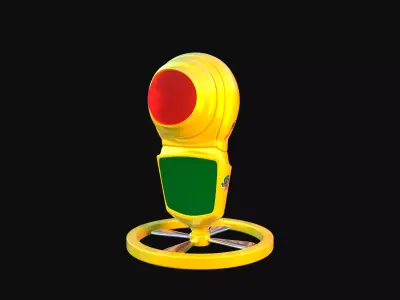 Futuristic Traffic Light Low-poly 3D model