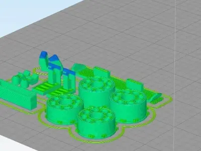 GOL GTI 90s car mini z 98mm 3D print model