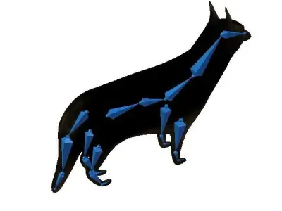 Low Poly Dog Low-poly 3D model