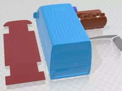 Fiat Ducato LWB 2008 Printable Van  3D print model