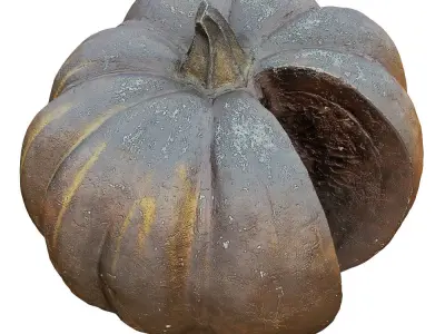 Metal Pumpkin Sculpture 3D model