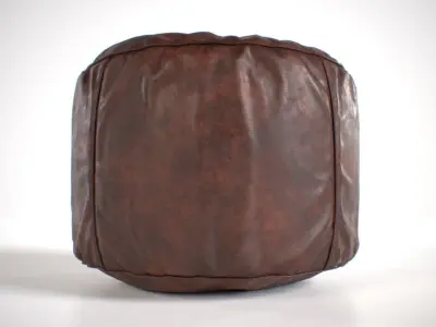 Moroccan Pouf leather dark Low-poly 3D model