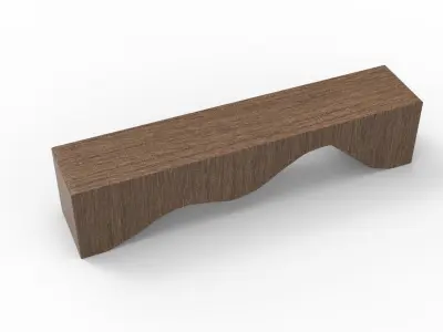 BENCH 07 Low-poly 3D model