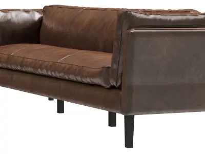 Restoration Hardware Sorensen Leather Sofa 3D model