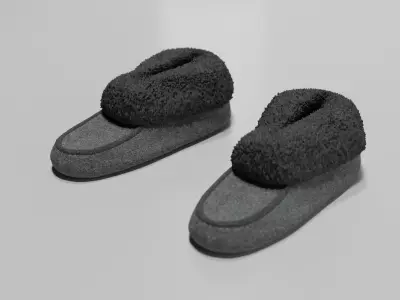 Bedroom slippers cozy 3D model