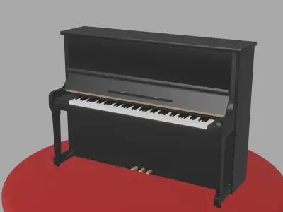 Upright Piano 3D model