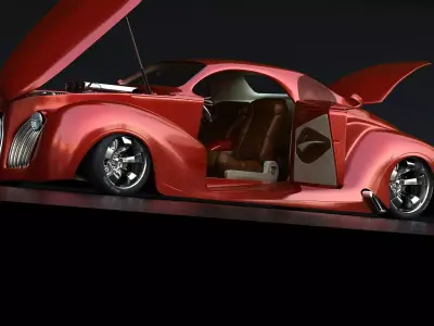 hotrod ford 1937 coupe 3D model