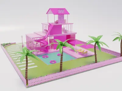 Barbie dream house 3D model