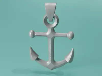 anchor pendant  3D print model