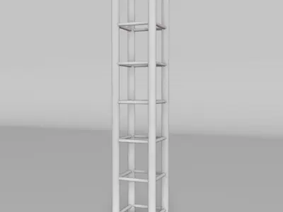 Steel Square Truss 1 Low-poly 3D model