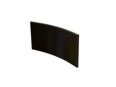 Curved Display Monitor 3D Model Free low-poly 3D model