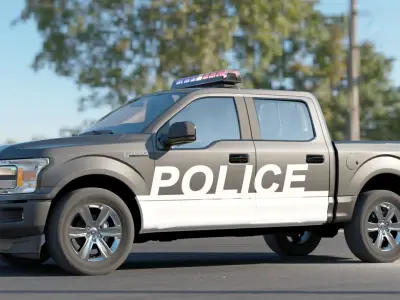 Ford F-150 lariat truck super crew cab 2020 Low-poly 3D model