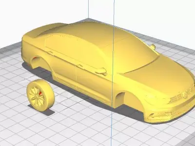 2015 passat Vintage classic car model 3D print model